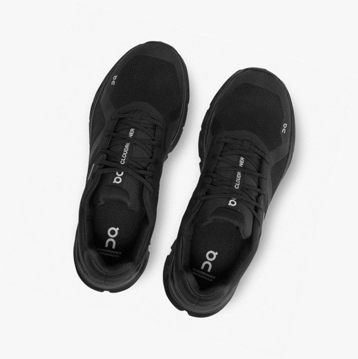 Black On Cloudrunner Waterproof Men Running Shoes | JOPG12736