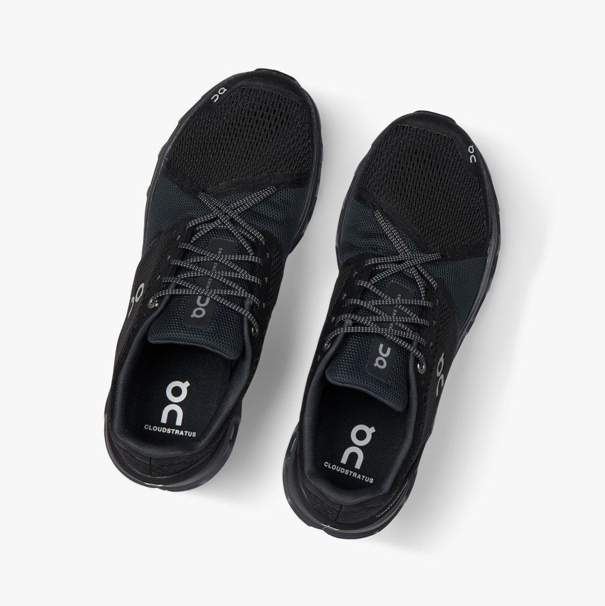 Black On Cloudstratus Men Road Running Shoes | QTEL45908