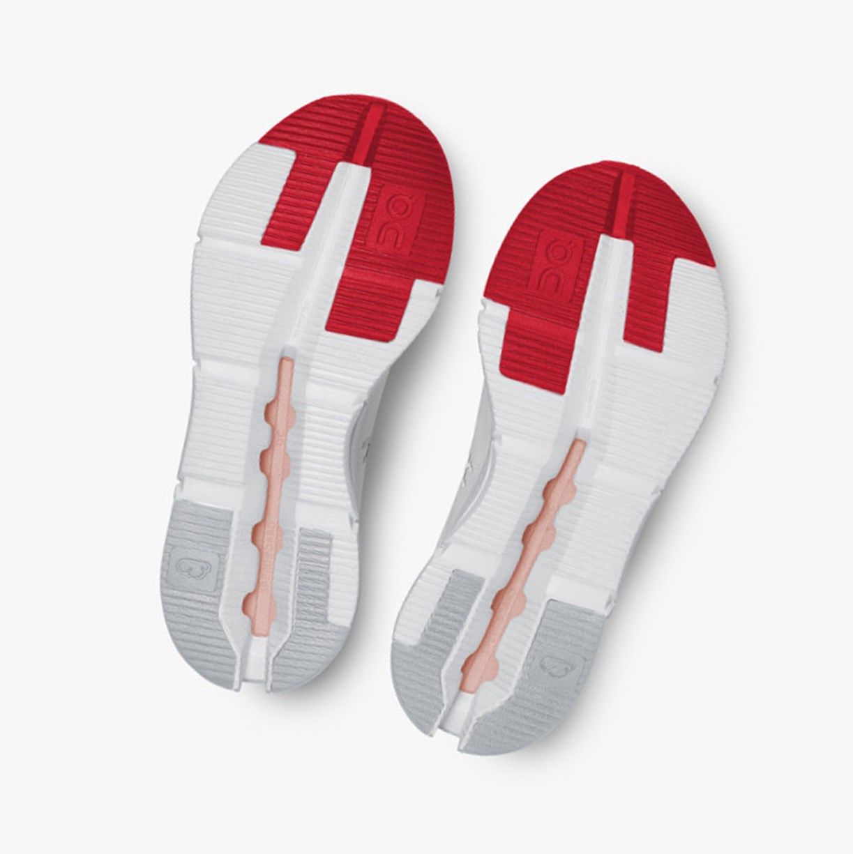 White / Red On Cloudnova Form Women Running Shoes | CBZP45296