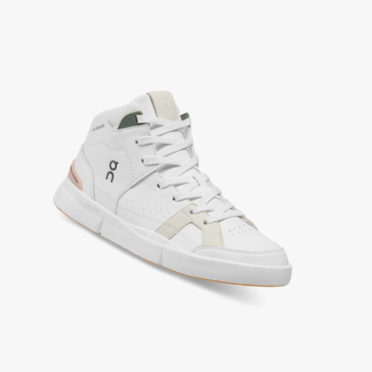 White / Rose On The Roger Clubhouse Mid Women Running Shoes | KTIP70253